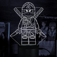 Акриловий 3D світильник-ночник Ніндзяго LEGO Ninjago