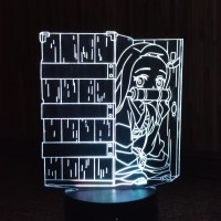 Акриловый 3D светильник-ночник Незуко Камадо