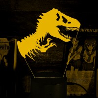 Акриловий 3D світильник-нічник динозавр