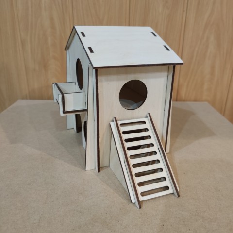 Двоповерховий будиночок для гризунів