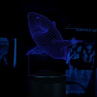 Акриловий 3D світильник-нічник Акула