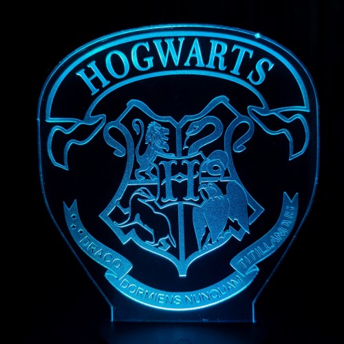 Акриловий 3D світильник-нічник герб Гоґвортсу