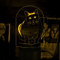 Акриловий 3D світильник-нічник Кіт Бендер Мем