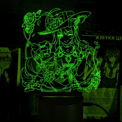 Акриловый 3D светильник-ночник Навия Каспар Genshin Impact