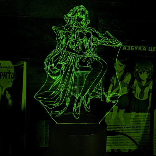 Акриловий 3D світильник-ночник Чанглі "Грозови хвилі"