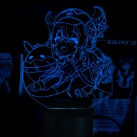 Акриловый 3D светильник-ночник Genshin Impact Кли