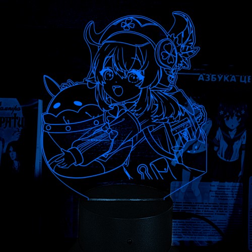 Акриловий 3D світильник-нічник Genshin Impact Клі