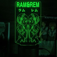 Акриловый 3D светильник-ночник Рем и Рам 2