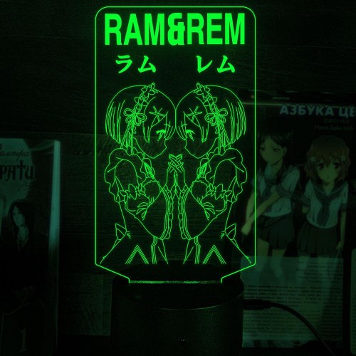 Акриловий 3D світильник-нічник Рем та Рам 2