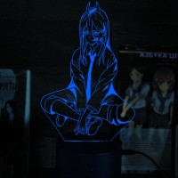 Акриловый 3D светильник-ночник Пауэр Человек-бензопила (Chainsaw Man) 5