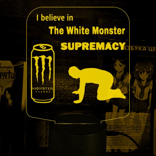 Акриловий 3D світильник-нічник Енергетик Monster