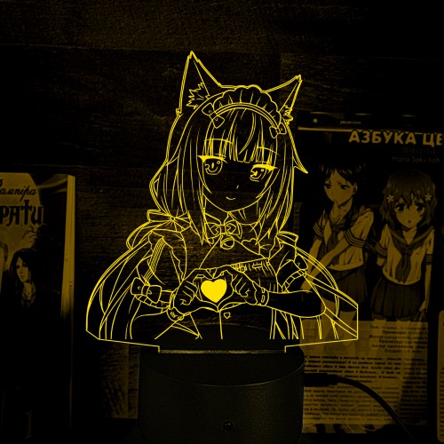 Акриловий 3D світильник-нічник NekoPara