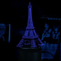 Акриловый 3D светильник-ночник Эйфелева башня