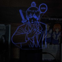 Акриловый 3D светильник-ночник Человек-бензопила (Chainsaw Man) 2