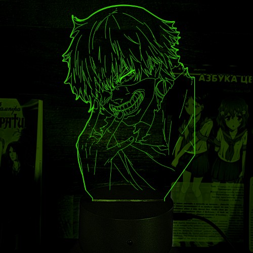 Акриловий 3D світильник-нічник Кен Канекі