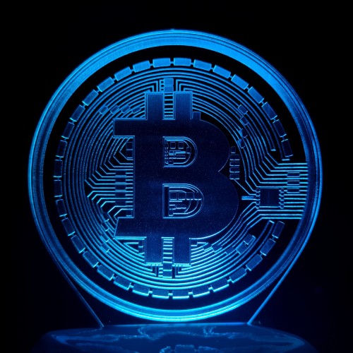 Акриловий 3D світильник-нічник Bitcoin