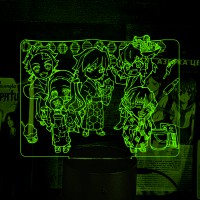 Акриловый 3D светильник-ночник Клинок рассекающий демонов