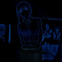 Акриловый 3D светильник-ночник Макима Человек-бензопила (Chainsaw Man)