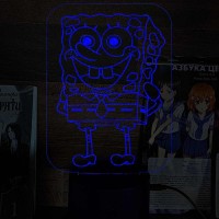Акриловий 3D світильник-нічник Губка Боб