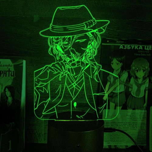 Акриловий 3D світильник-нічник Чуя Накахара 3 
