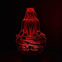 Акриловий 3D світильник-ночник багряна відьма