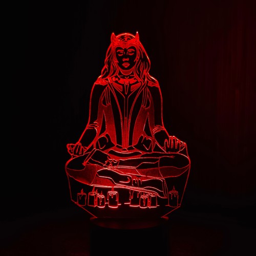 Акриловий 3D світильник-ночник багряна відьма