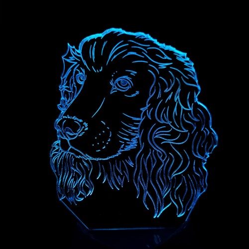 Акриловий 3D світильник-нічник собака