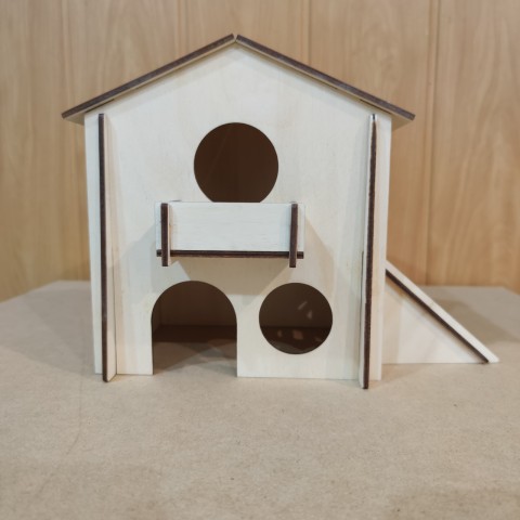 Двоповерховий будиночок для гризунів