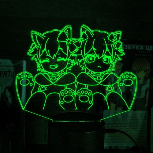 Акриловий 3D світильник-нічник Рем та Рам 3