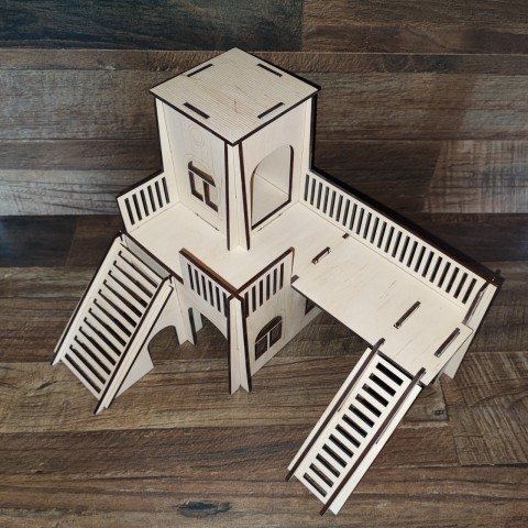 Будиночок з містком для мишей та хом'яків 280х240х210 мм