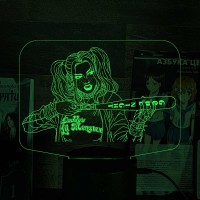 Акриловый 3D светильник-ночник Харли Квинн
