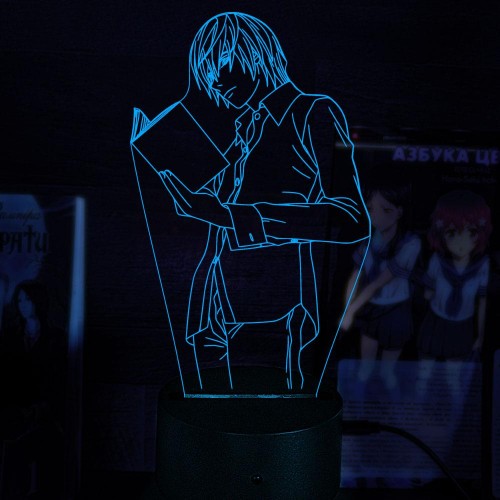 Акриловий 3D світильник-нічник Лайт Ягамі Зошит смерті