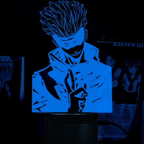 Акриловий 3D світильник-ночник Сатору Годжо Магічна битва