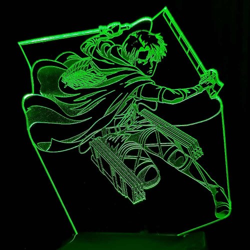 Акриловий 3D світильник-нічник Леві Аккерман 2 Атака Титанів