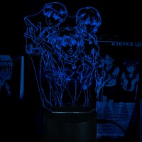 Акриловий 3D світильник-ночник Євангеліон