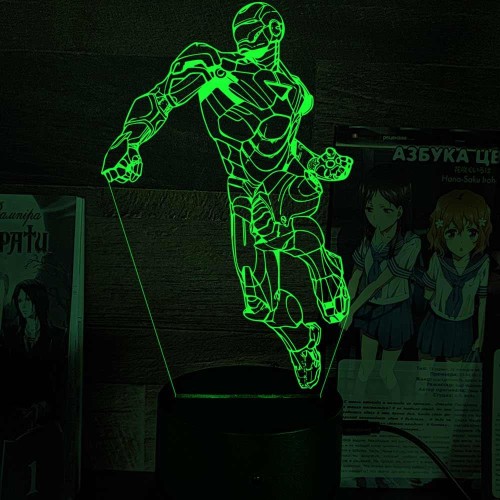 Акриловий 3D світильник-нічник Залізна людина